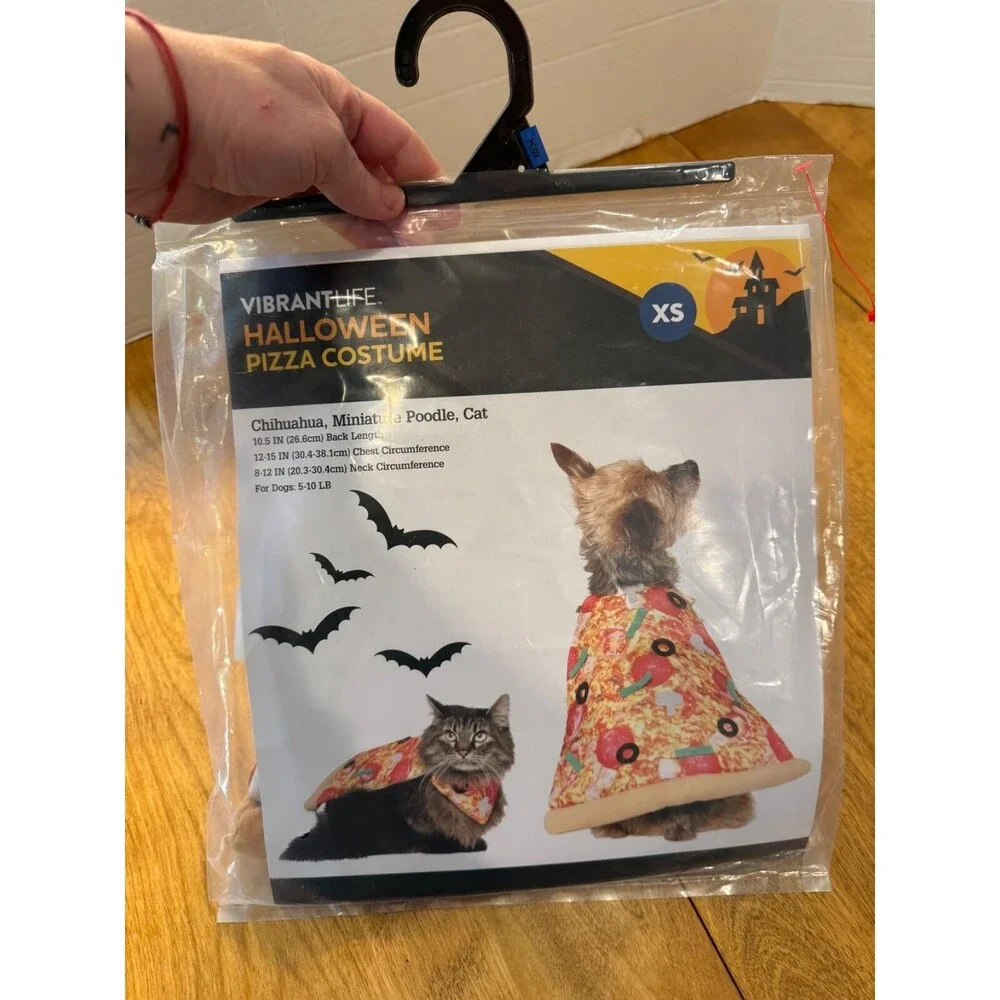 Vibrant Life Halloween Pet Costume Piece of Pizza XS,S & M Sizes NEW